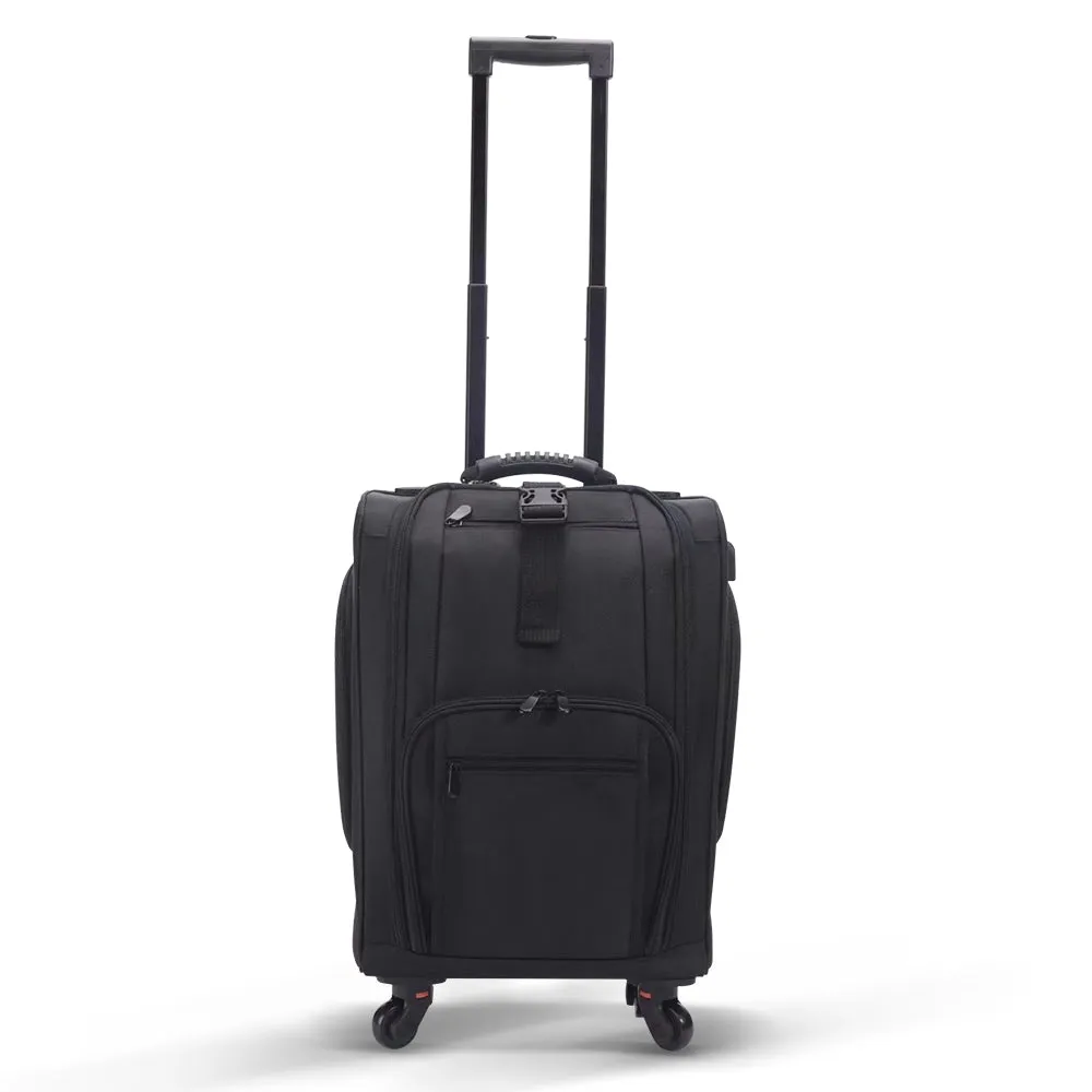 002# Nylon Trolley Makeup Bag with Pouch Black