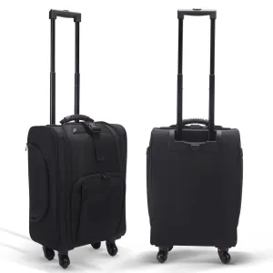 002# Nylon Trolley Makeup Bag with Pouch Black