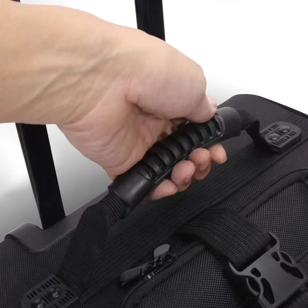 002# Nylon Trolley Makeup Bag with Pouch Black