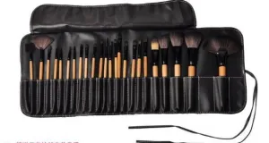 24 Piece Pro Makeup Brush Set with Bag
