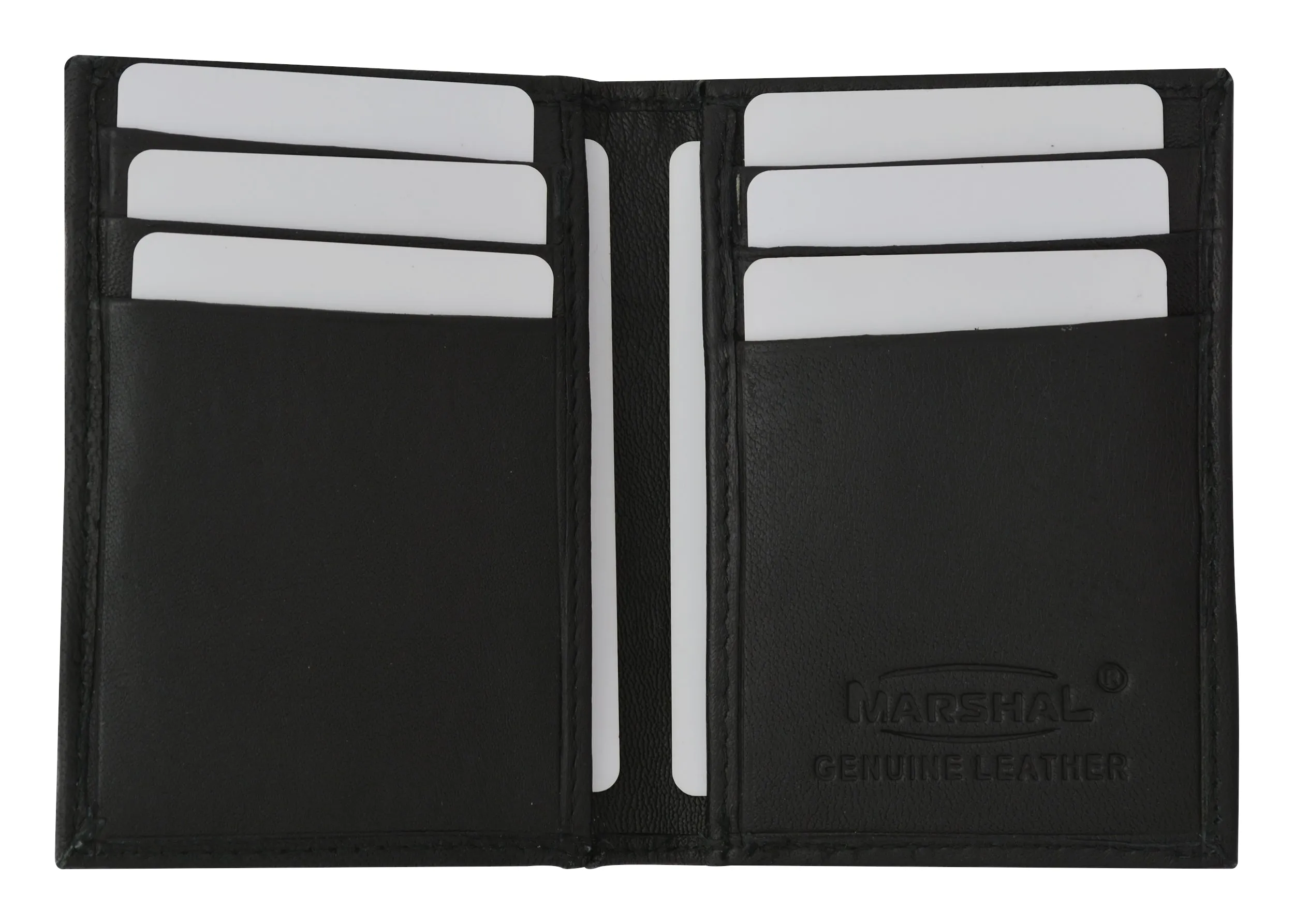 89 /Credit Card ID Holder Genuine Leather Mens Money Clip Wallet