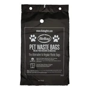 8" x 11.4" x 0.9 mil Black Compostable Plastic Pet Waste Bags (4,000 Bags, 200 Bags/Box, 20 Boxes/Case)