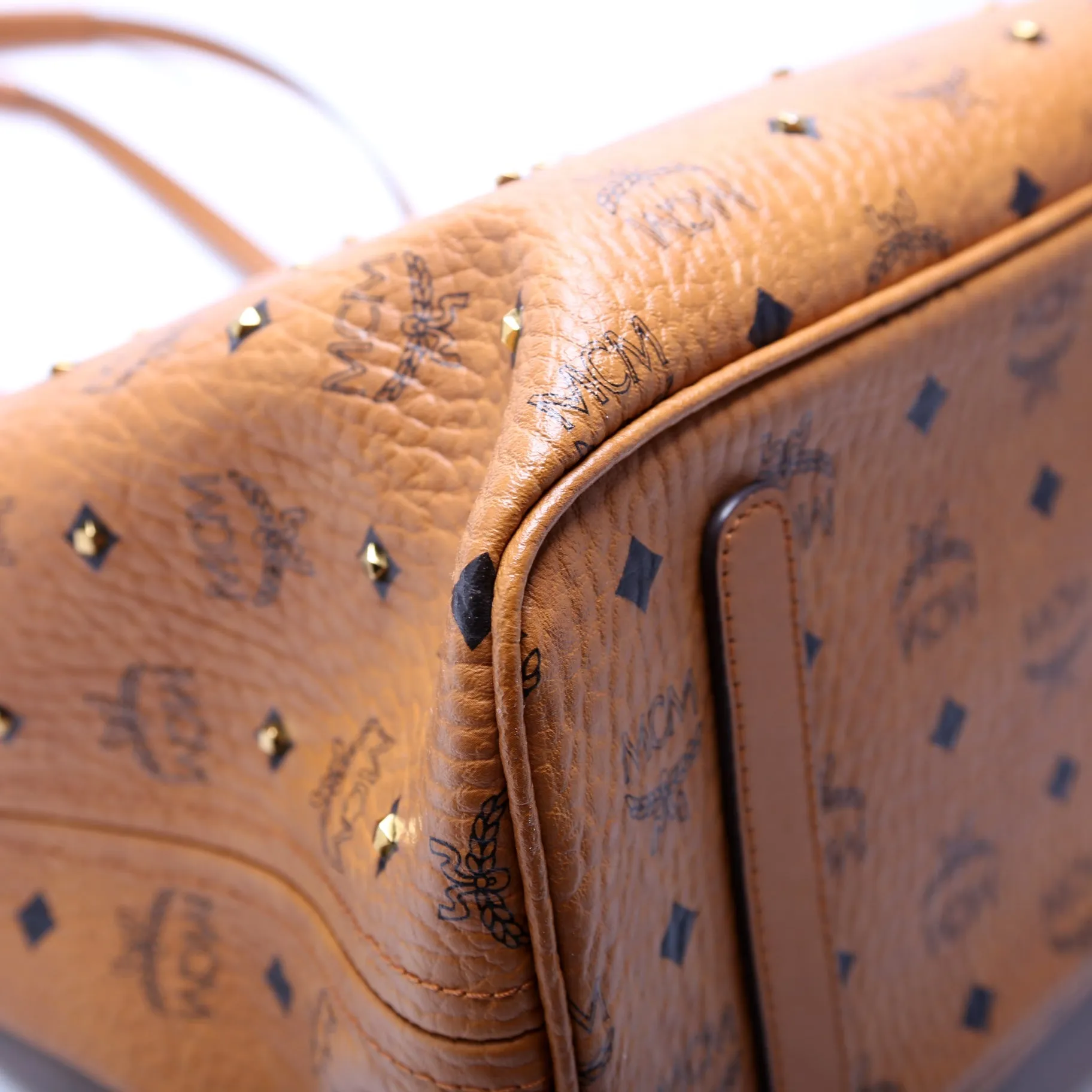 Anya Studded Visetos Medium Tote With Pouch