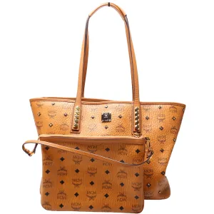 Anya Studded Visetos Medium Tote With Pouch