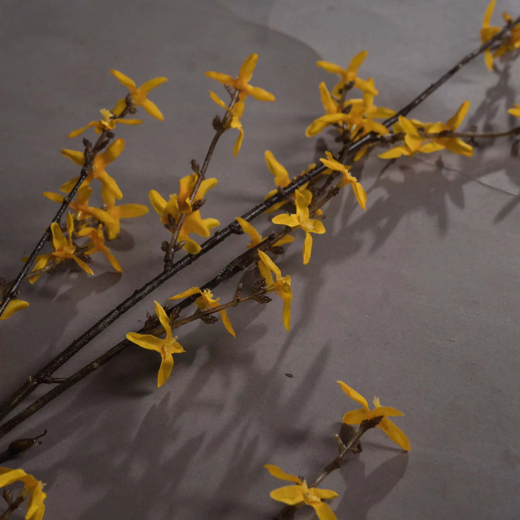 Artificial Vibrant Yellow Forsythia Branch