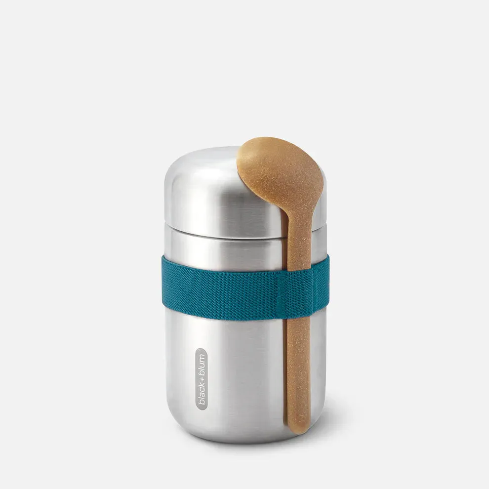 Black Blum Insulated Flask - Leak Proof Stainless Steel Food Flask 400ml | Ocean
