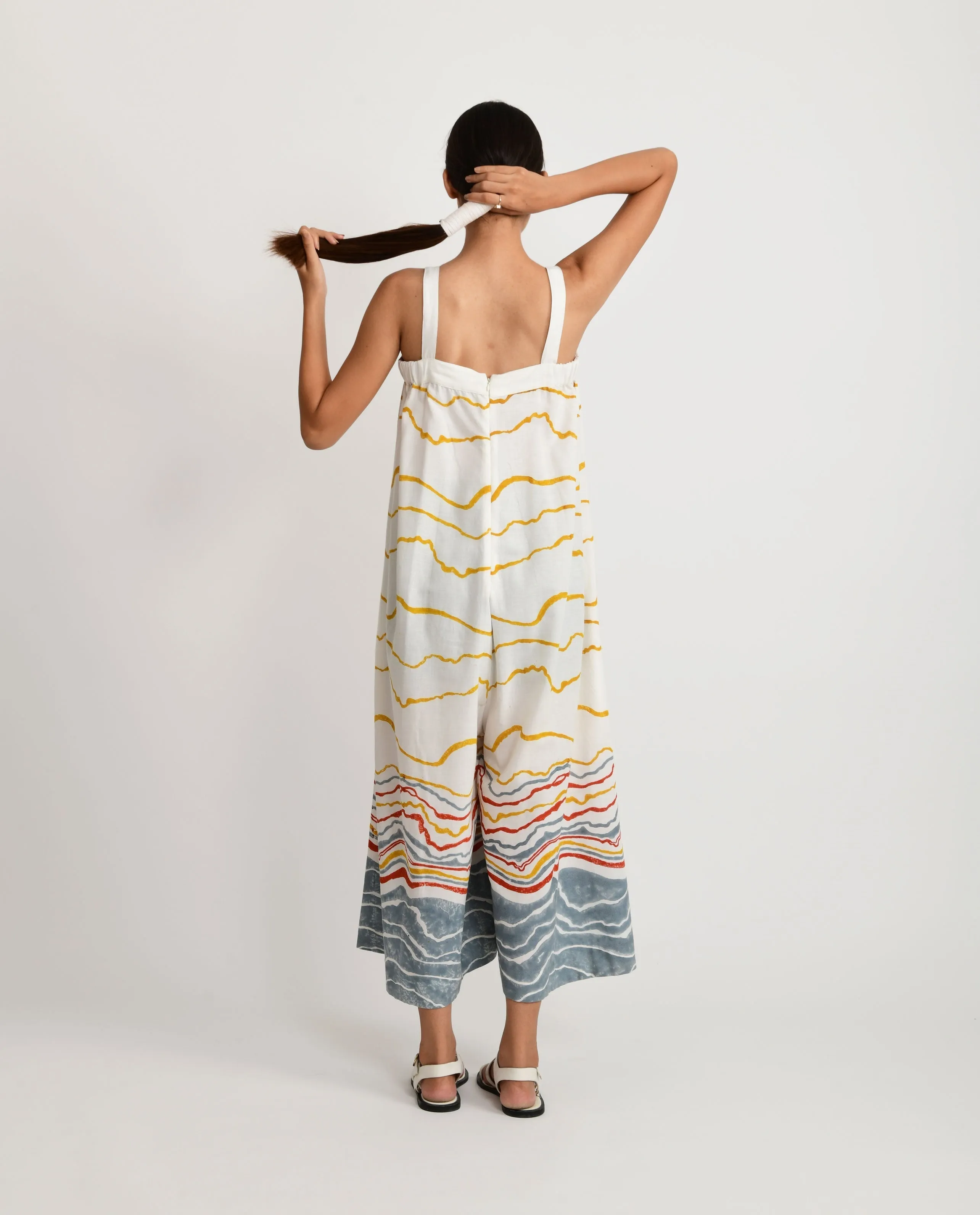 Casual Block Printed Jumpsuit