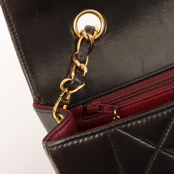 Chanel Around 1995 Made Diana Flap Chain Bag 23Cm Black