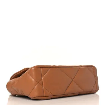 CHANEL LAMBSKIN QUILTED MEDIUM FLAP BAG IN BROWN