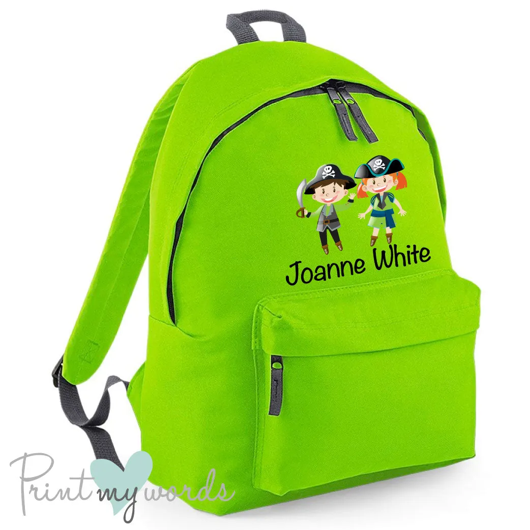 Children's Personalised Pirate School Rucksack Backpack