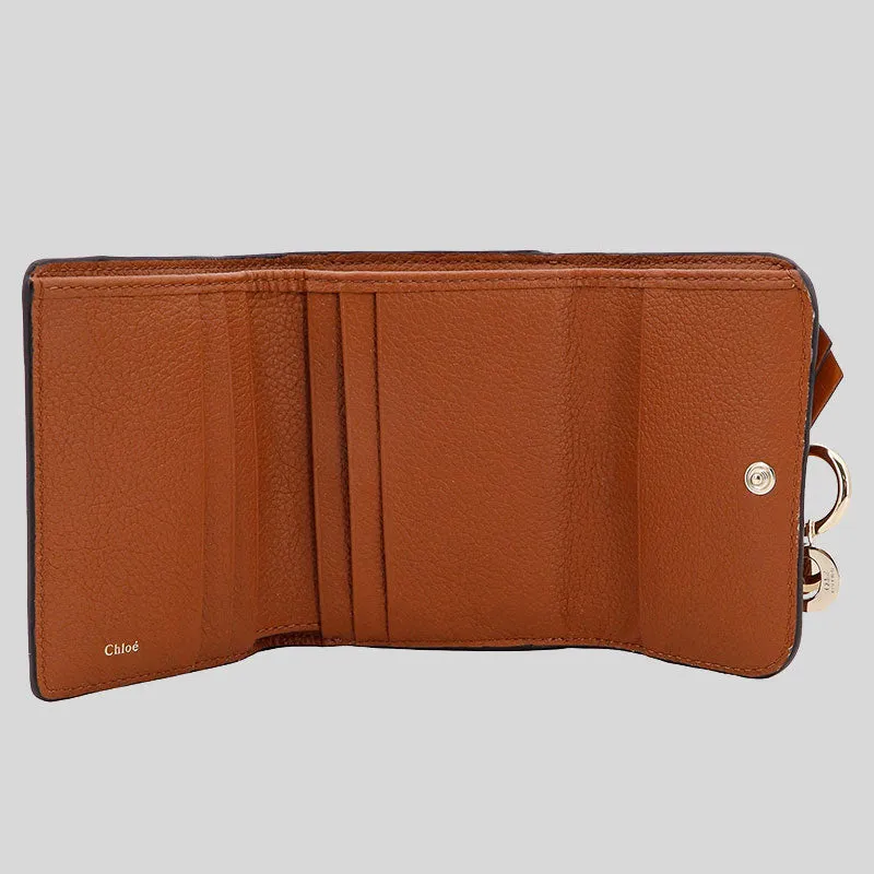 CHLOE Alphabet Small Trifold Wallet Tan CHC21WP945F57