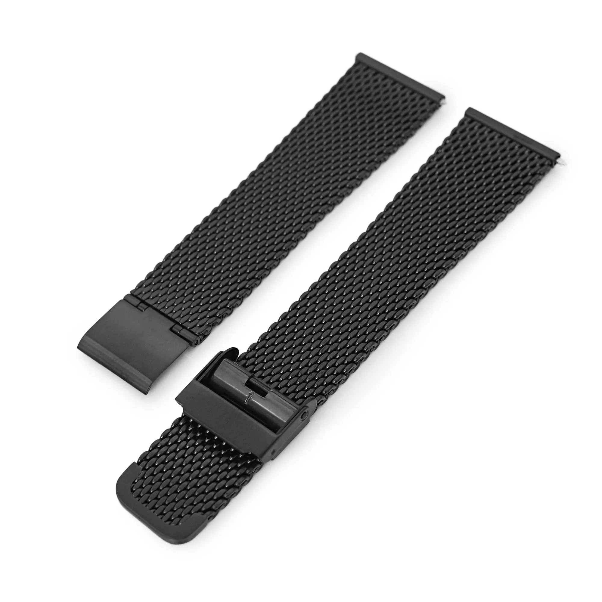 Classic Tapered Quick Release Mesh Band, PVD Black