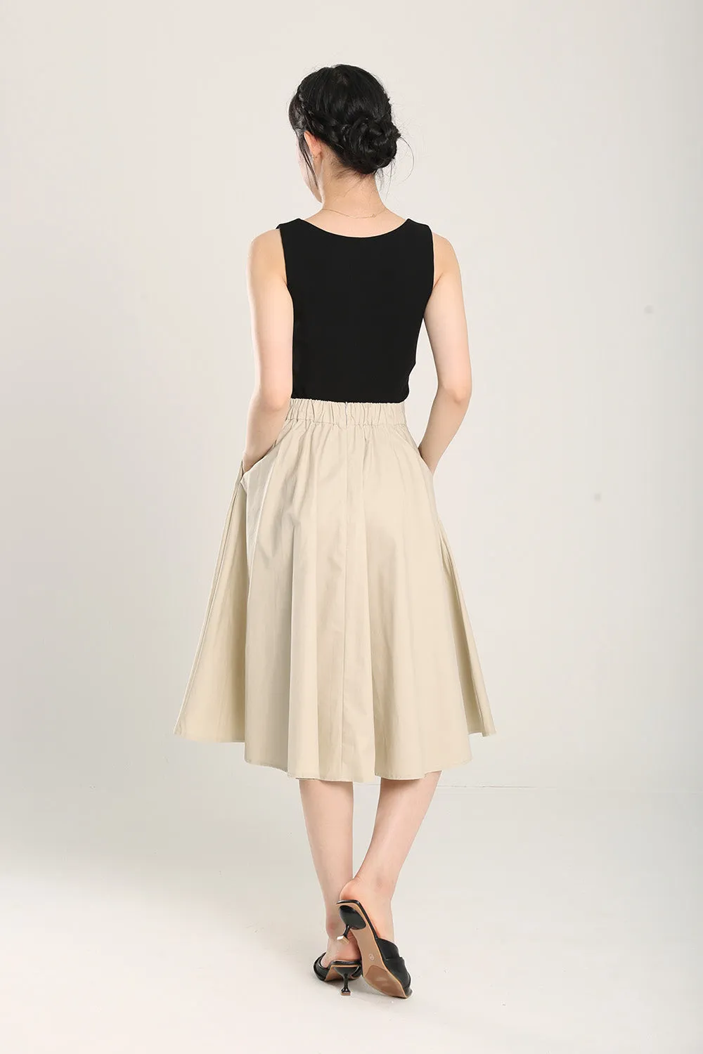 Dariela Cotton Maxi Skirt in Apricot