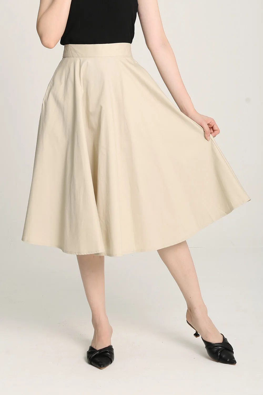 Dariela Cotton Maxi Skirt in Apricot