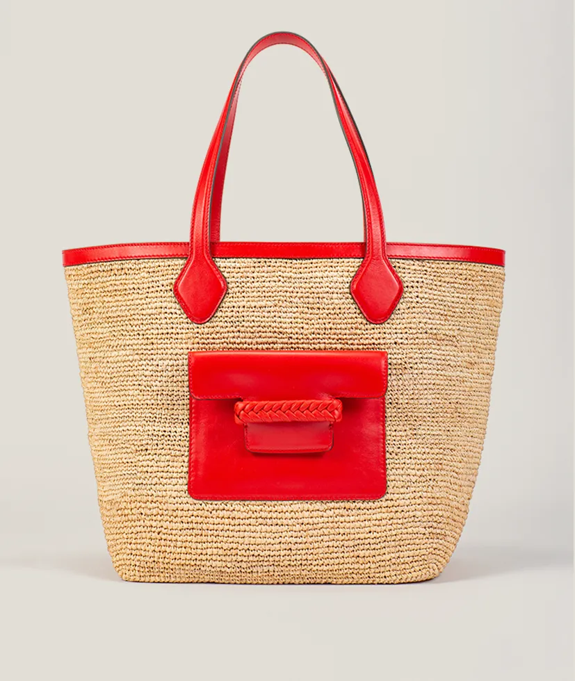 Elena - Raffia/Calfskin