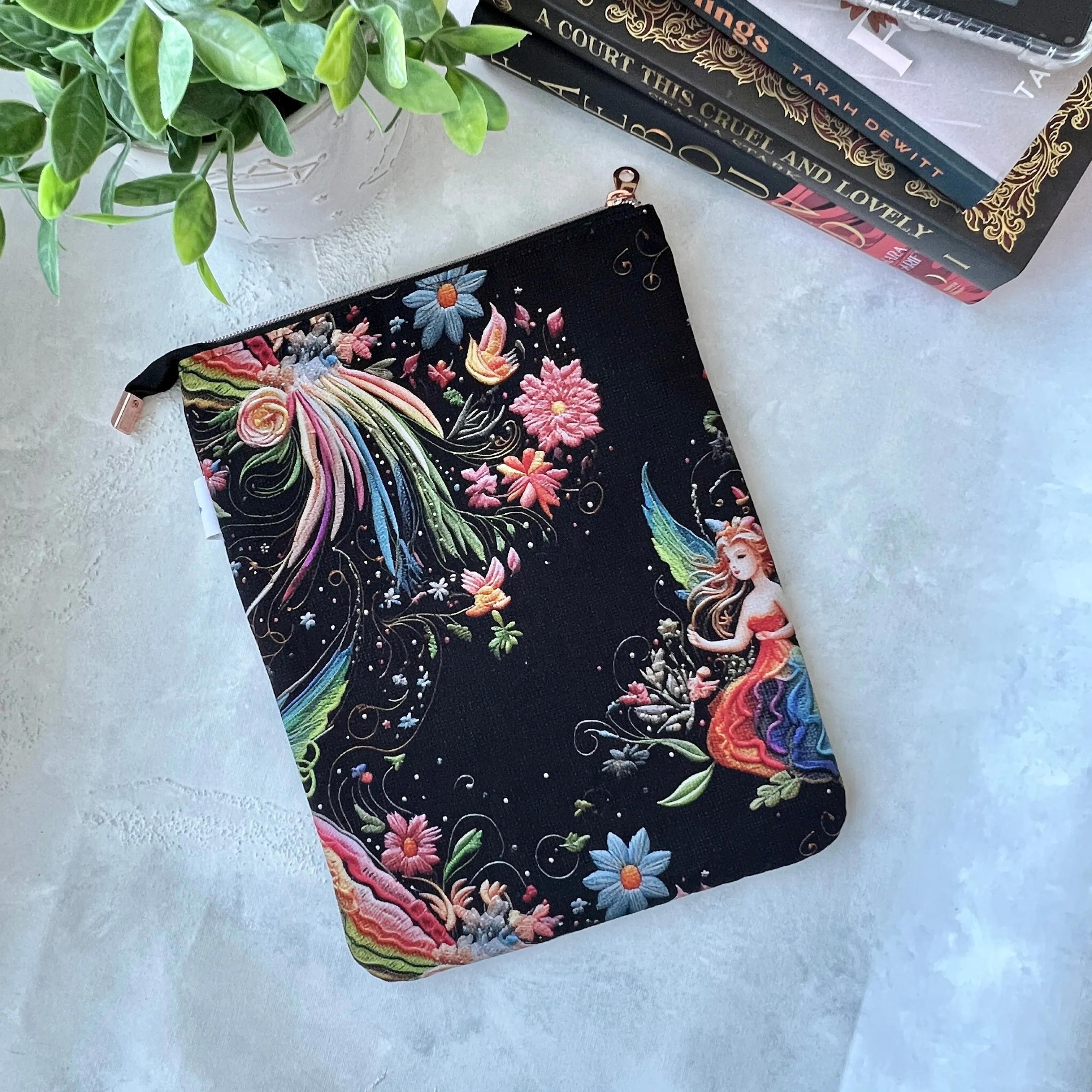 Embroidery Fairies - Zippered Book Sleeve