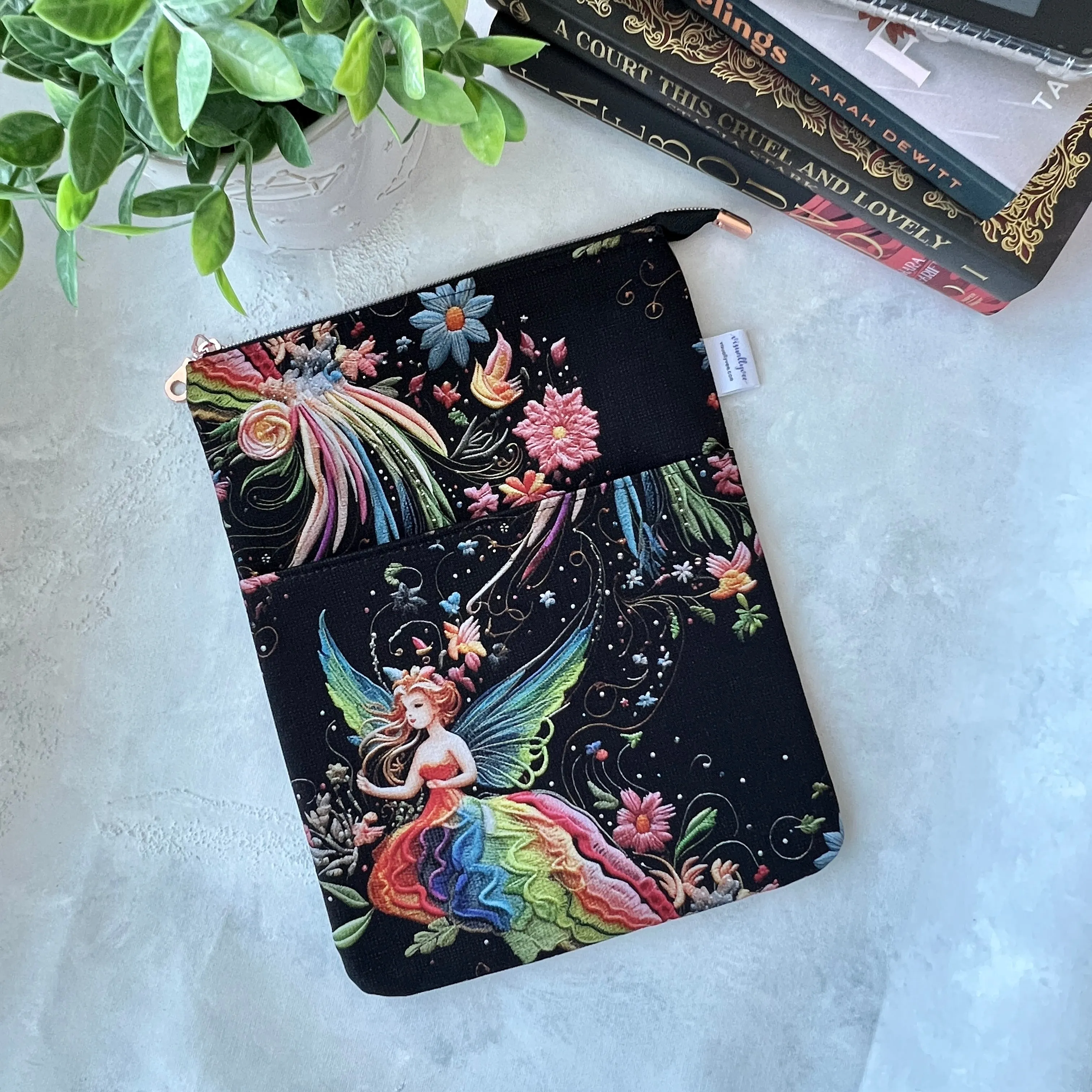 Embroidery Fairies - Zippered Book Sleeve