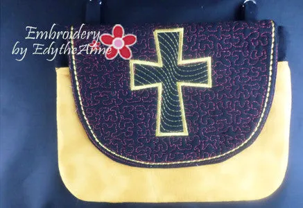 FAITH-BASED CROSS IN THE HOOP BAG w/FLAP - Digital Download
