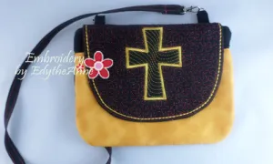 FAITH-BASED CROSS IN THE HOOP BAG w/FLAP - Digital Download