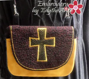 FAITH-BASED CROSS IN THE HOOP BAG w/FLAP - Digital Download