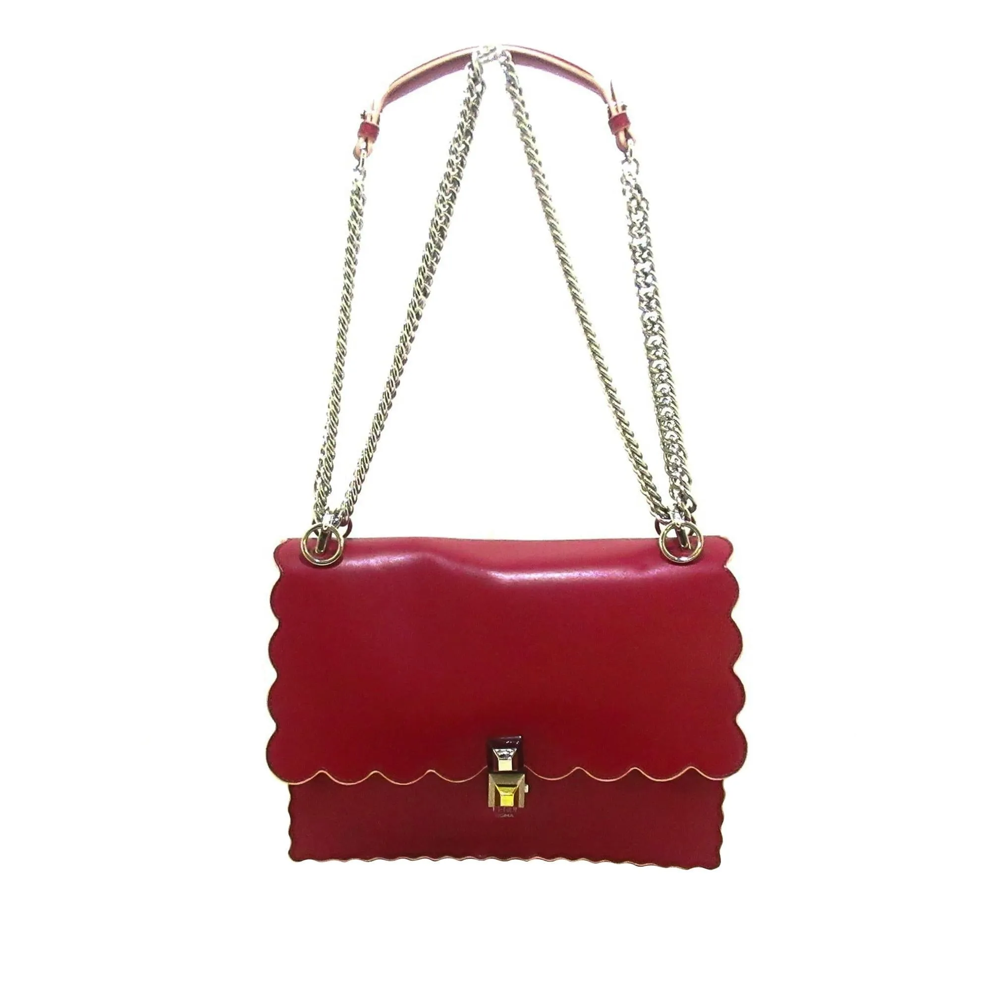 Fendi Scalloped Studded Kan I (SHG-WbsE95)