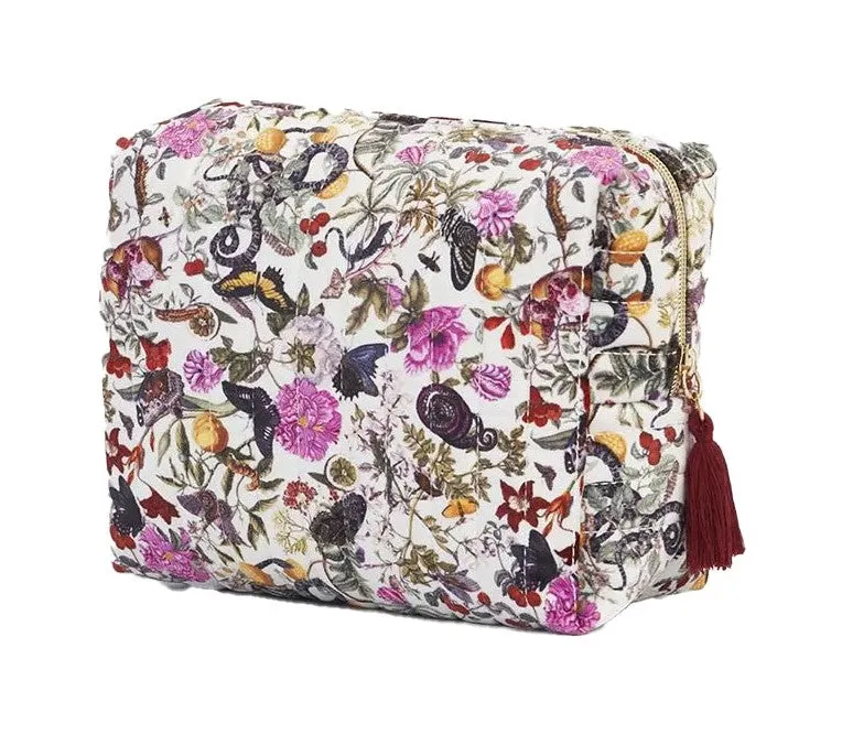 FLORAL ENGRAVINGS COSMETIC PURSE