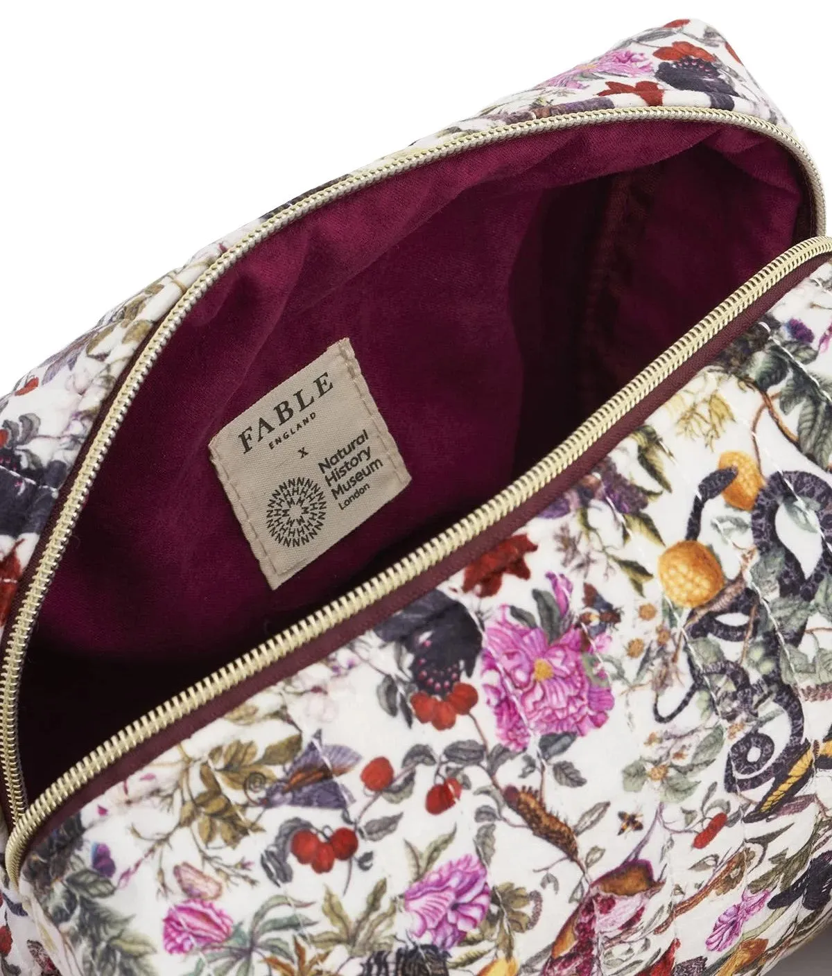 FLORAL ENGRAVINGS COSMETIC PURSE