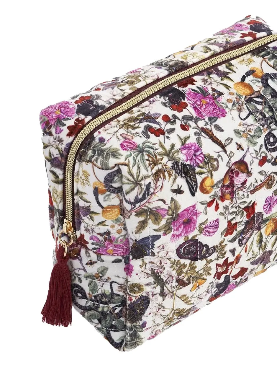 FLORAL ENGRAVINGS COSMETIC PURSE