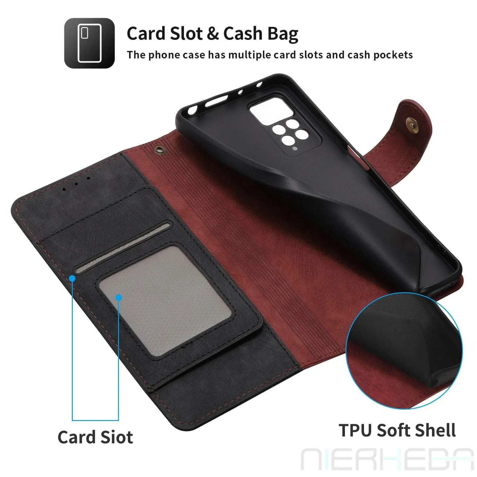 Galaxy A14 Anti-Theft Brush Leather Case