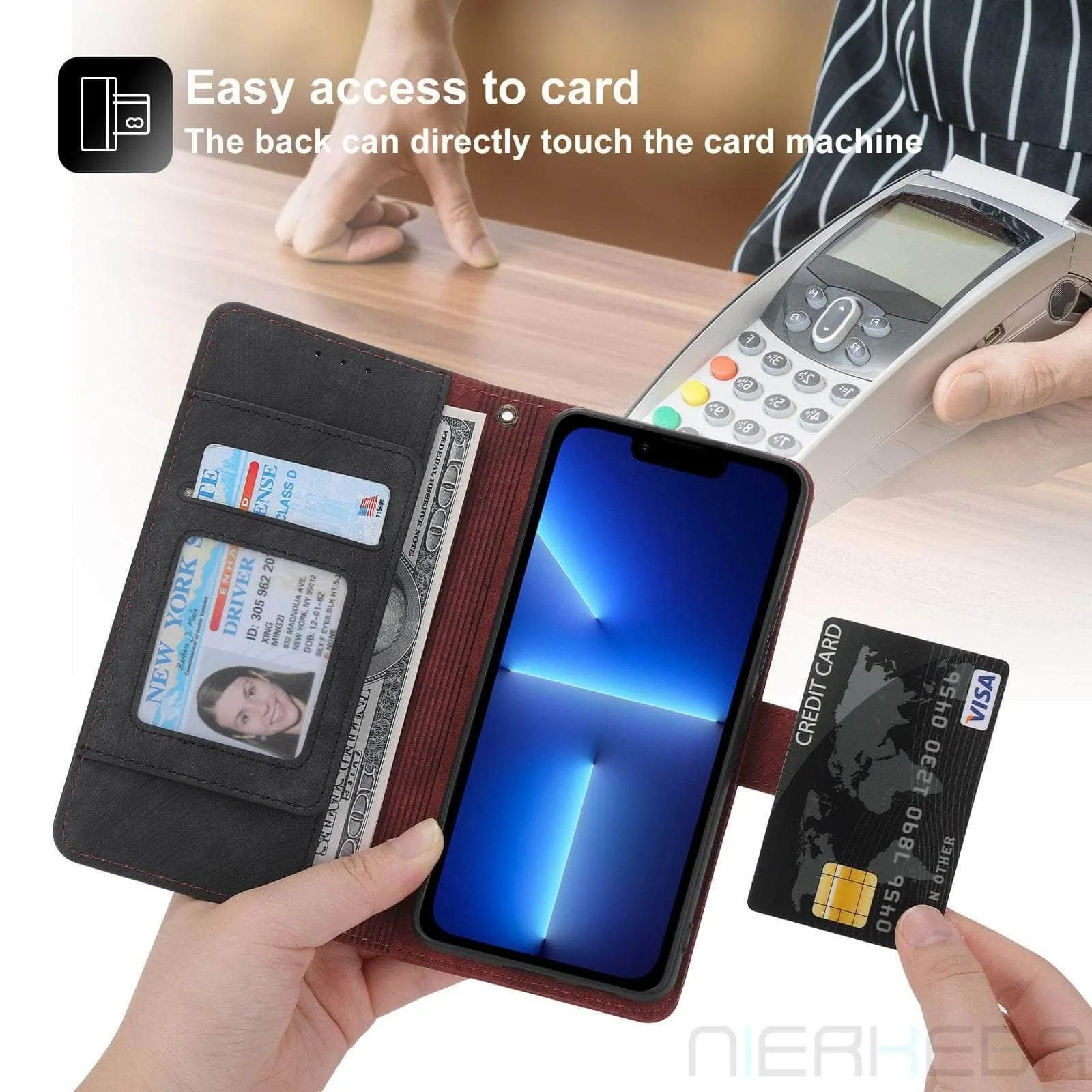 Galaxy A14 Anti-Theft Brush Leather Case