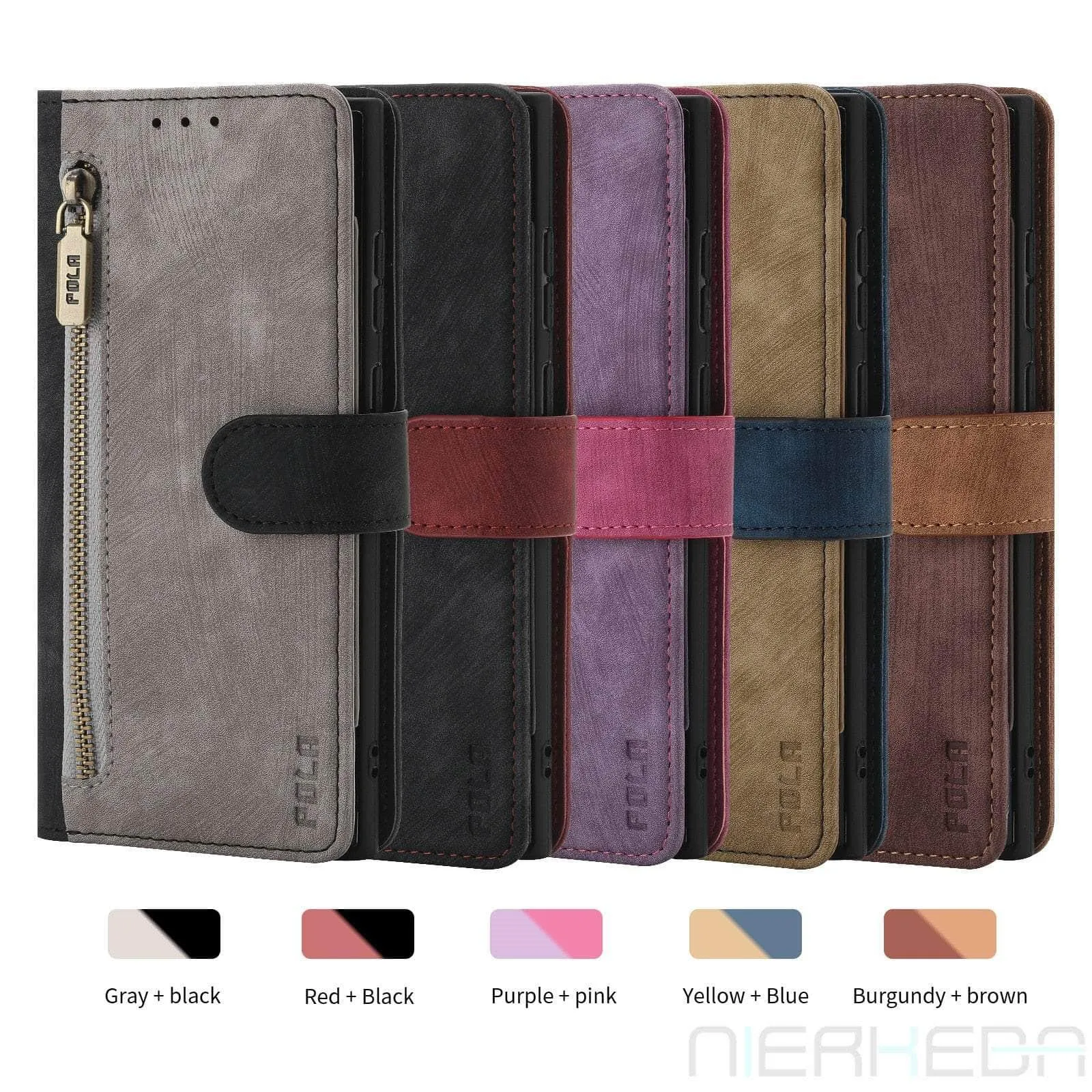 Galaxy A14 Anti-Theft Brush Leather Case