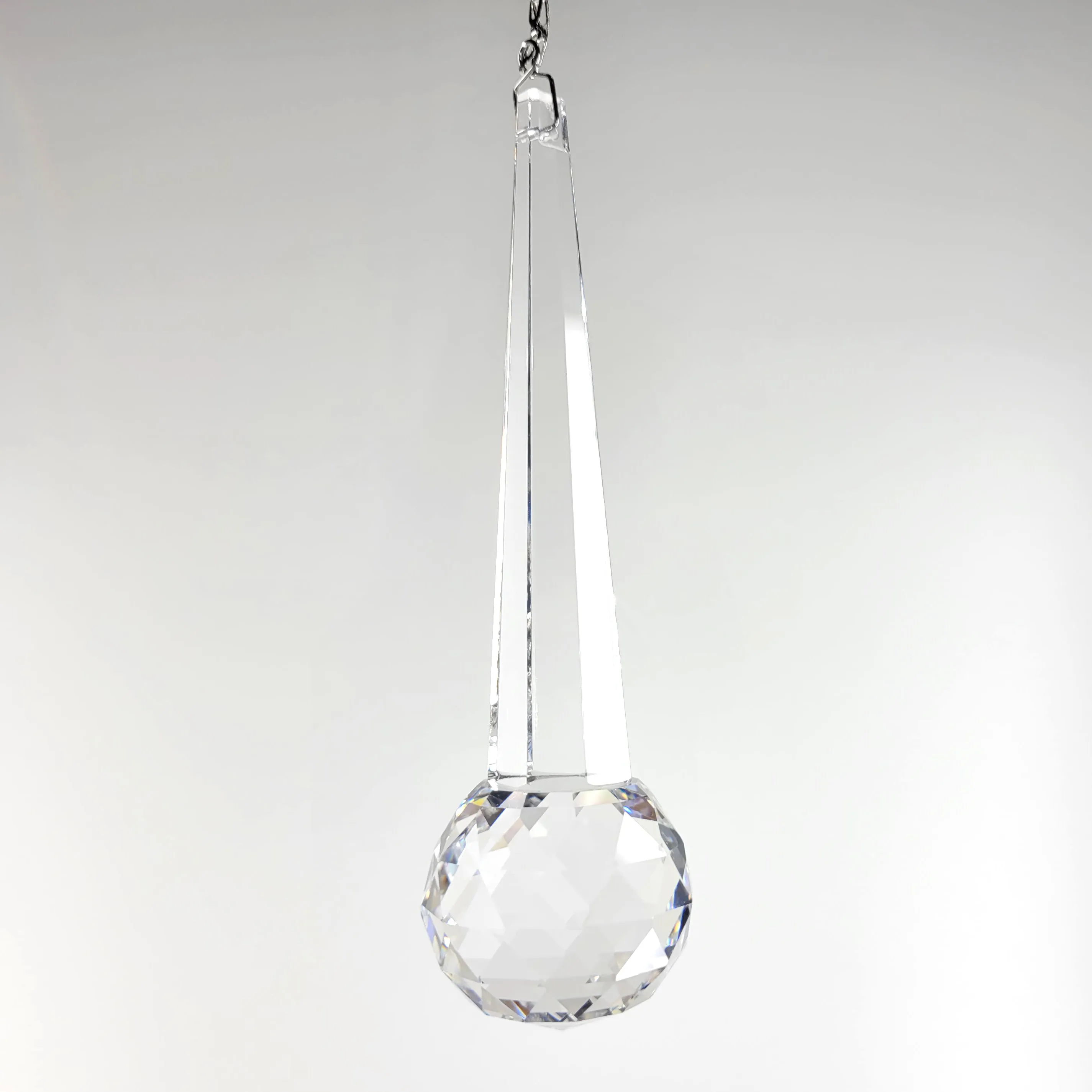 Hanging Crystal Suncatcher 4-in Magnificent Crystal Clear Combination Drop Prism