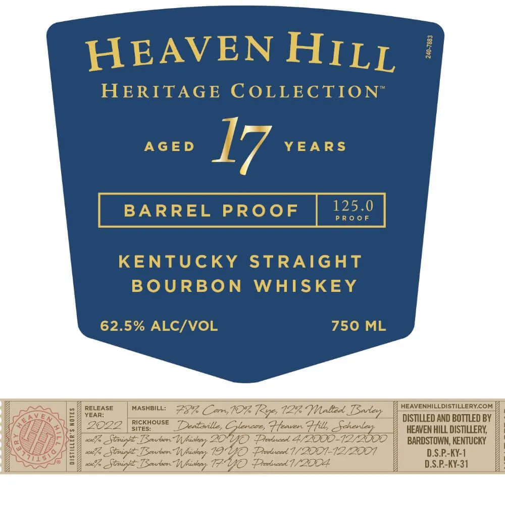 Heaven Hill Heritage Collection 17 Year Old Bourbon 1st Edition