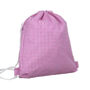 HOT PINK GINGHAM SEERSUCKER SLING BACKPACK