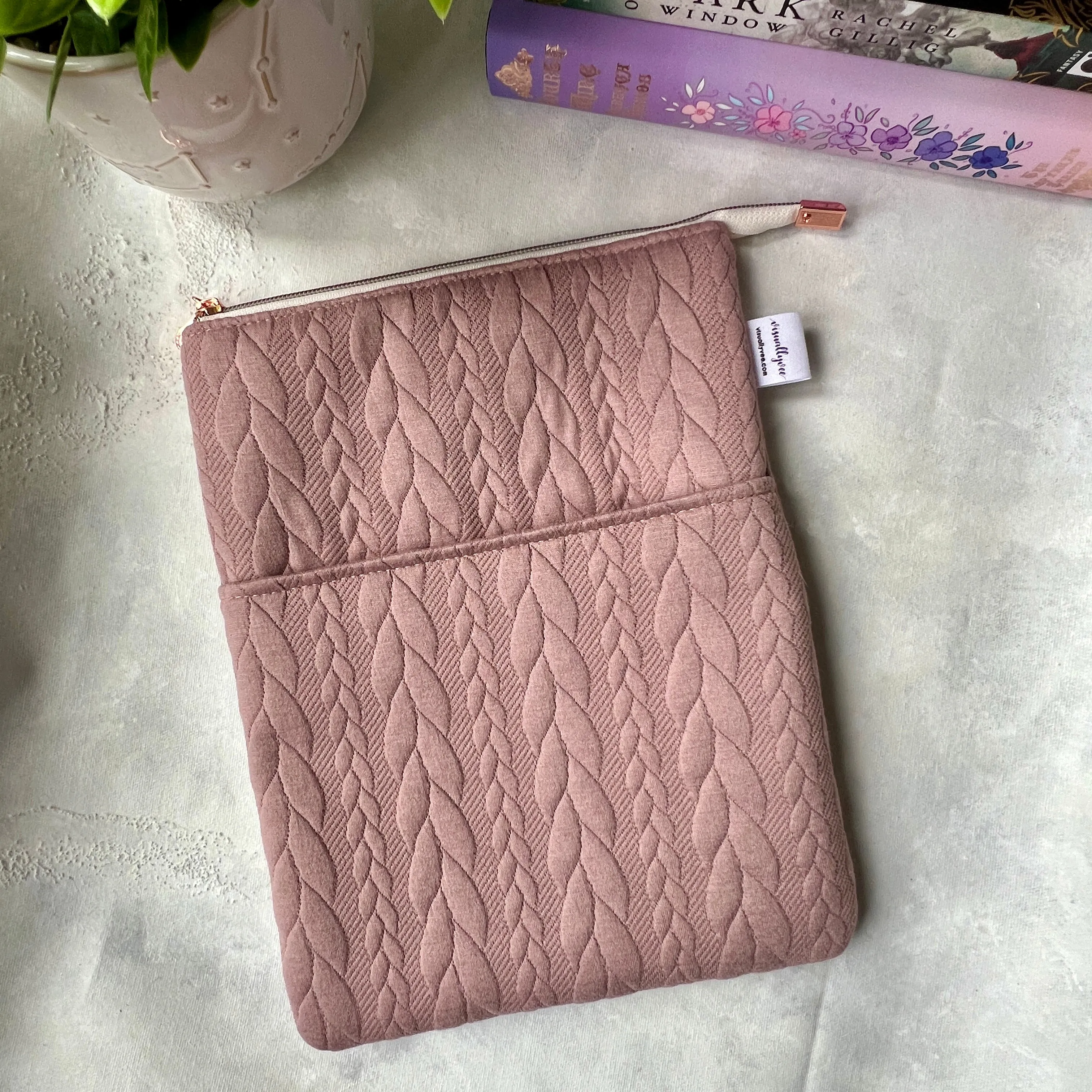 It’s Sweater Weather - Dusty Rose -  Zippered Book Sleeve