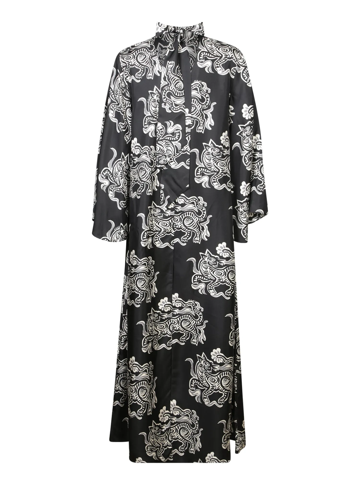 Magnificent Black and Grey Long Dress