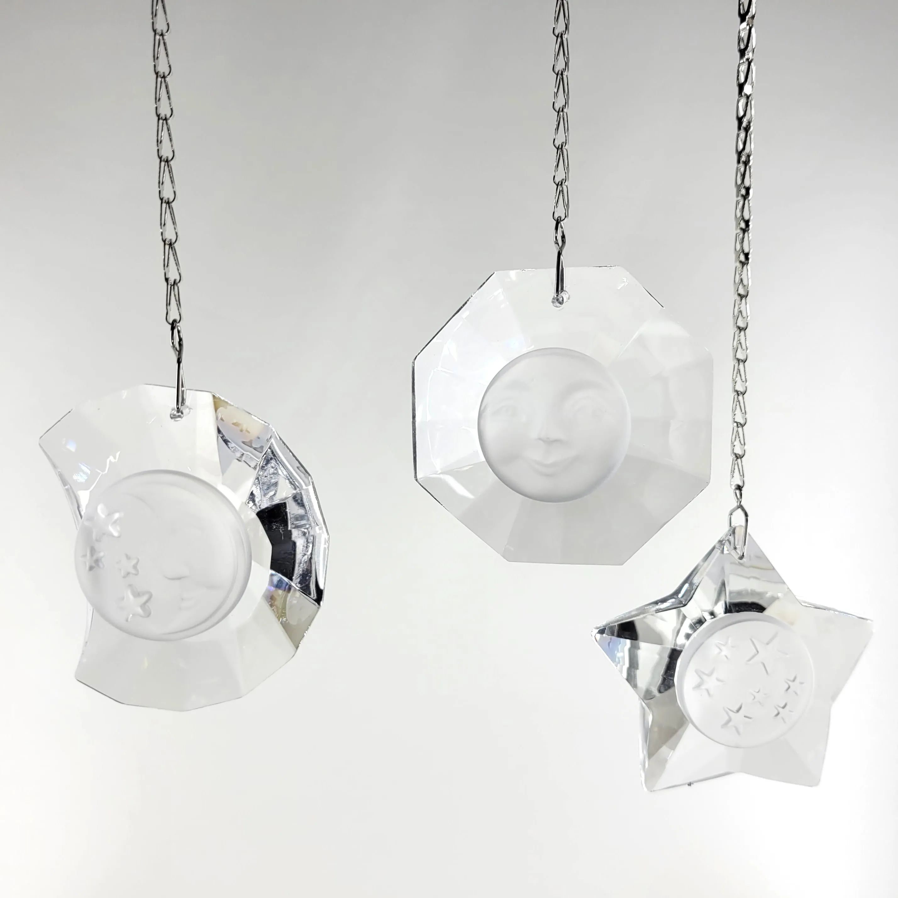 Magnificent Clear Crystal Prism Suncatcher (3 Pcs)