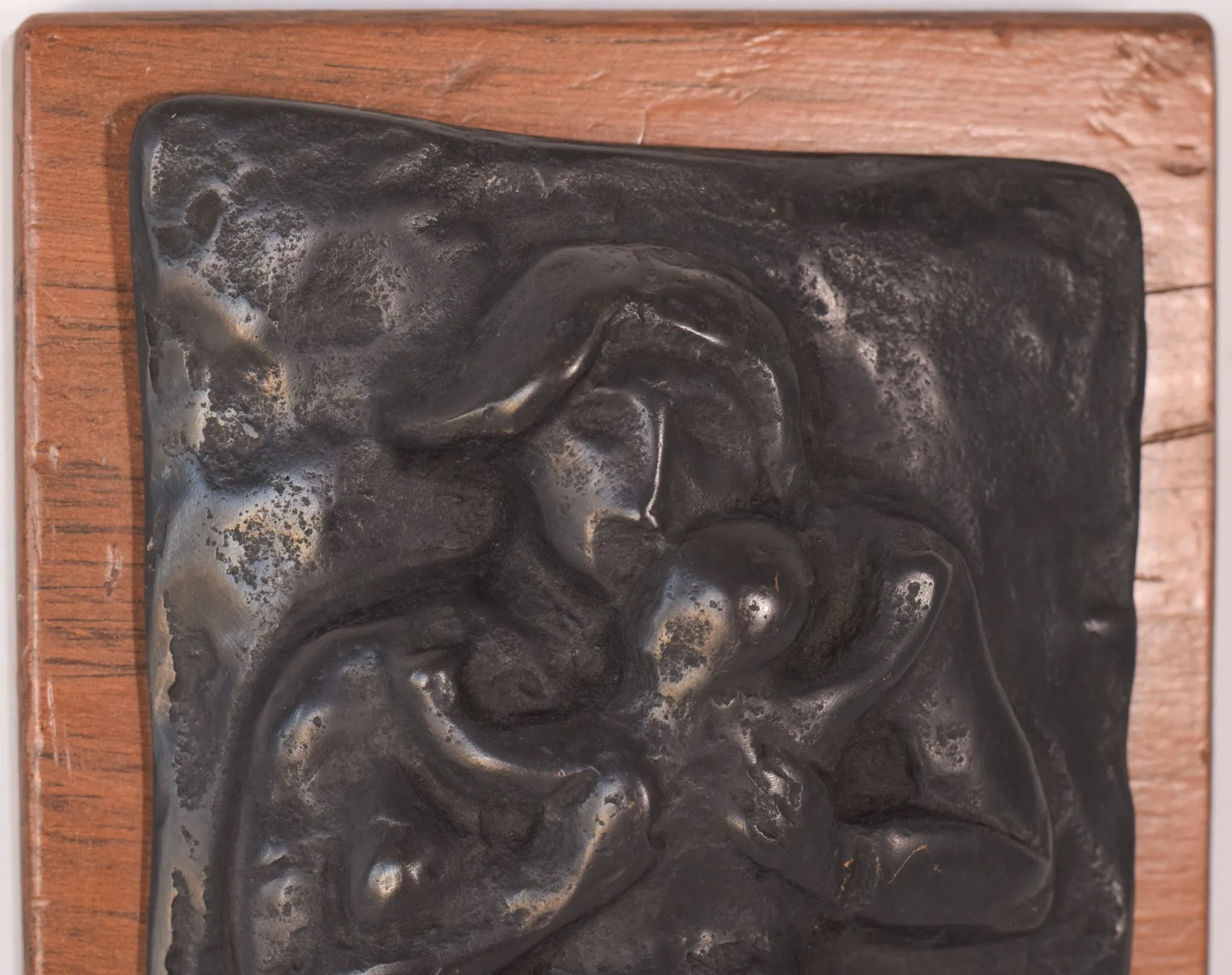 Manuel Martinez Hugué - Bronze Plaque of Mother and Child