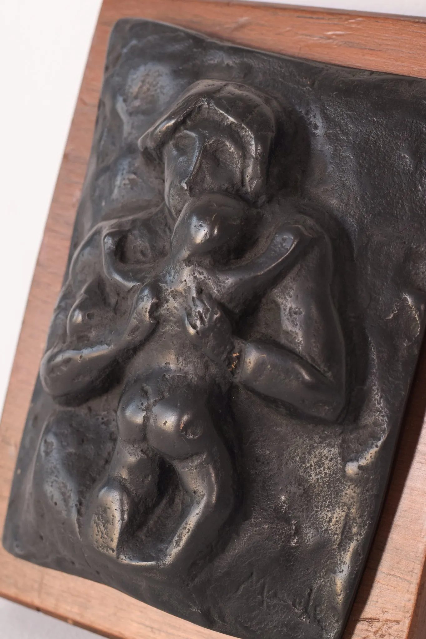 Manuel Martinez Hugué - Bronze Plaque of Mother and Child