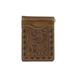 MENS NOCONA BIFOLD MONEY CLIP W/ BUCKSTITCH