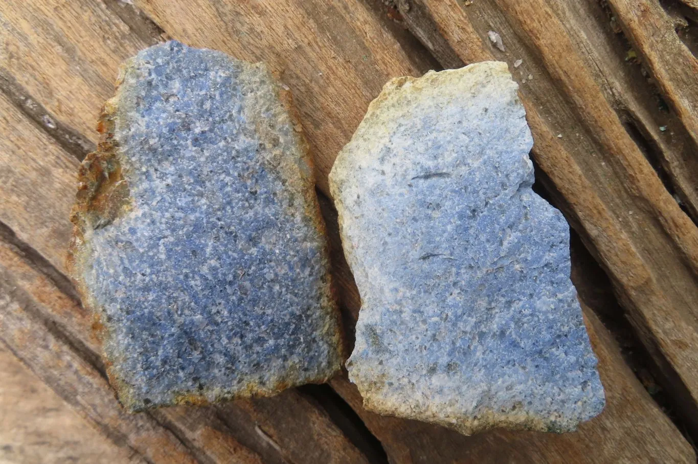 Natural Rare Dumortierite Cobbed Specimens x 24 From Mozambique