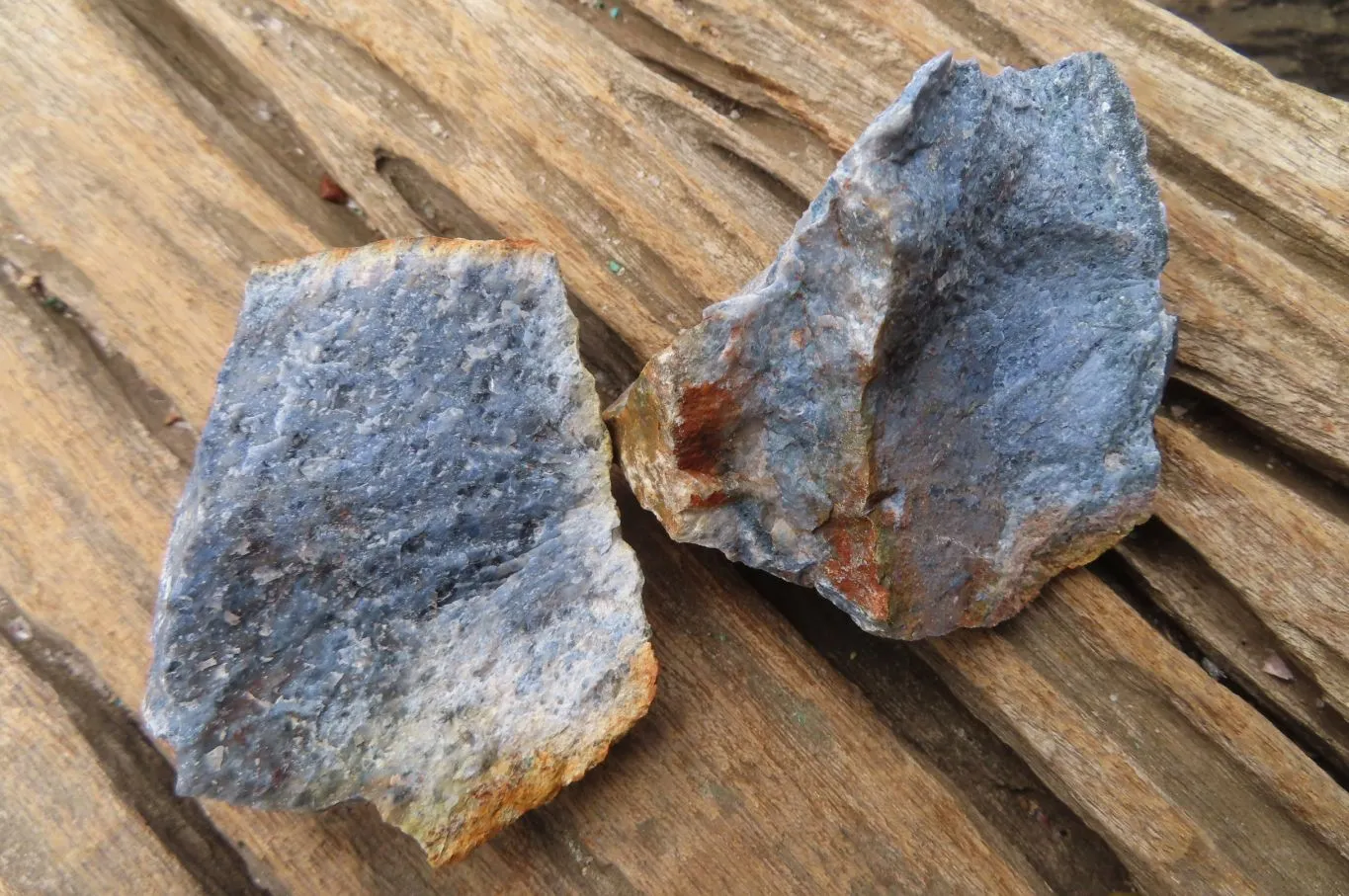 Natural Rare Dumortierite Cobbed Specimens x 24 From Mozambique