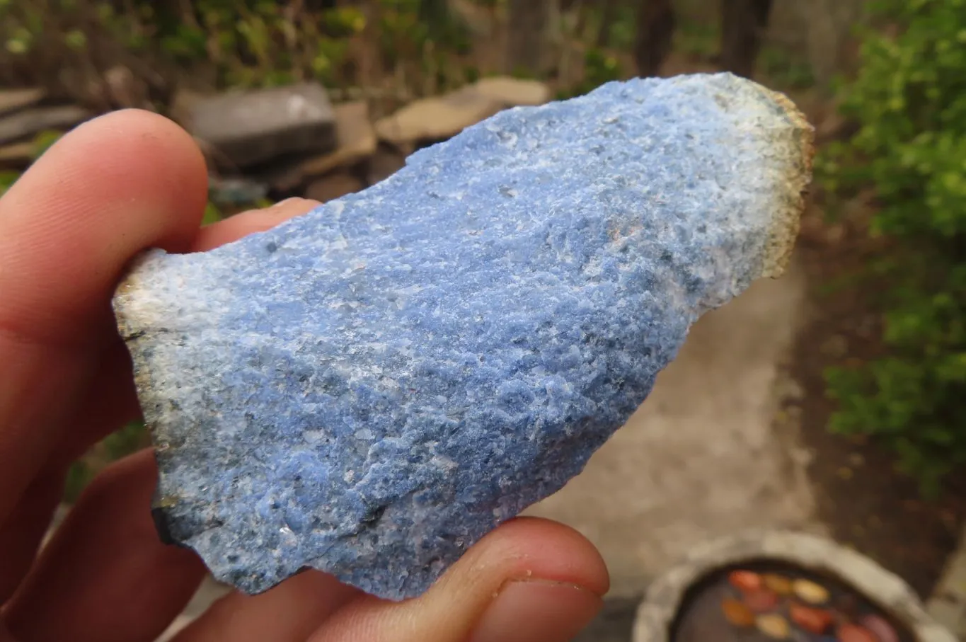 Natural Rare Dumortierite Cobbed Specimens x 24 From Mozambique