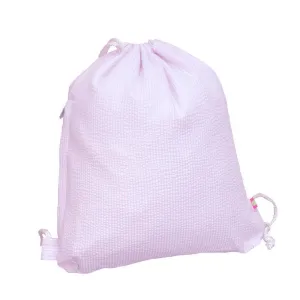 PINK SEERSUCKER SLING BACKPACK