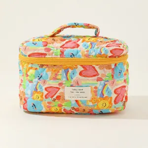 Portable Storage Bag For Women Cute Colorful Large Makeup Bag