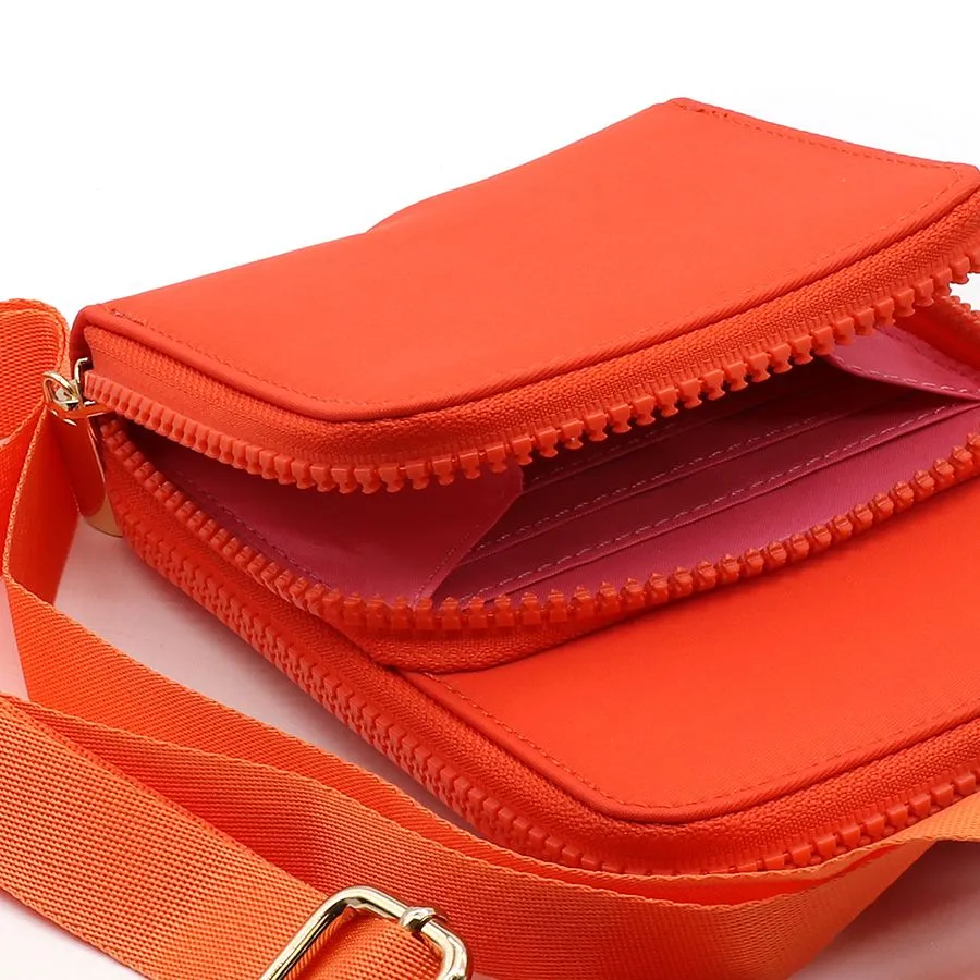 Recycled Nylon Vibrant Orange Phone Bag