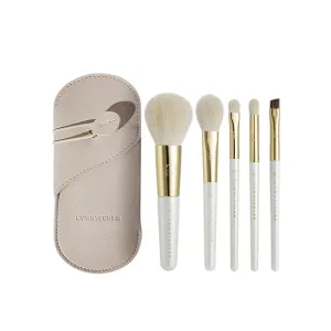 Rownyeon Portable Wool Makeup Brush 5-in-Set White RY002