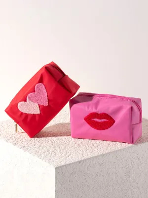 Shiraleah Cara Hearts Cosmetic Pouch, Red