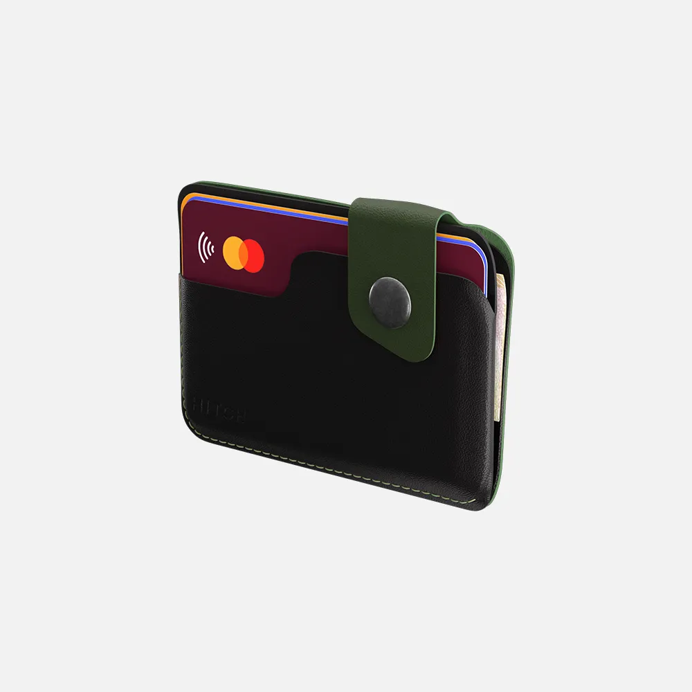 Snap Cardholder - Black/Green