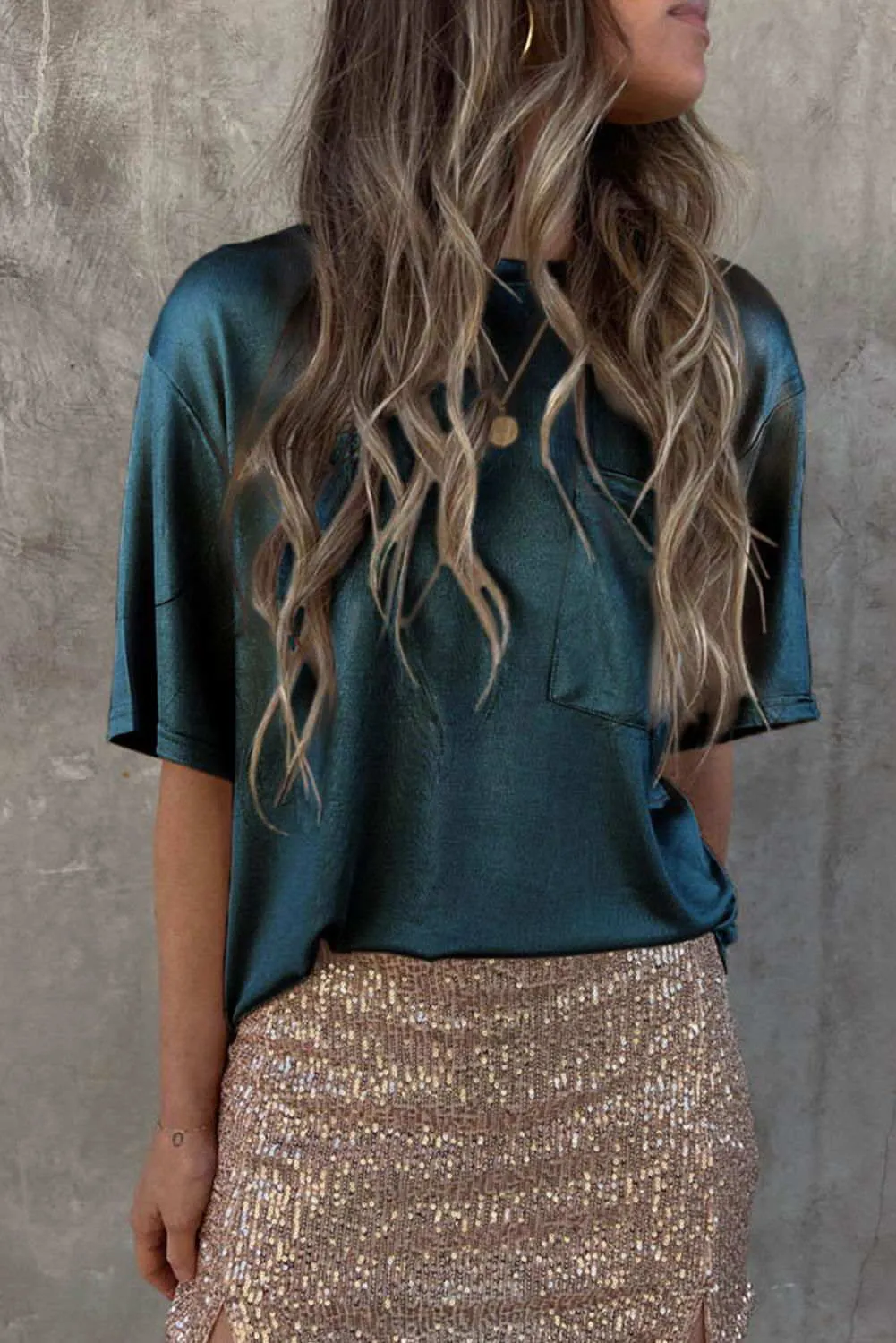 Solid Loose Casual Blouse